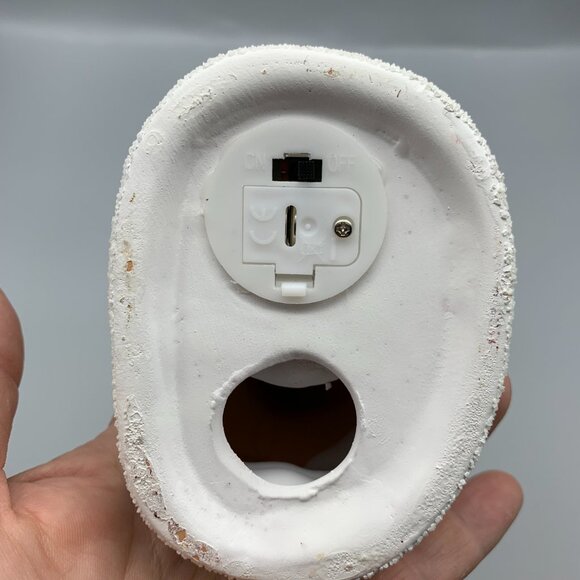 Cute Ceramic Snowman Dressed like Santa with Clear Light-Up Tree - Picture 8 of 10